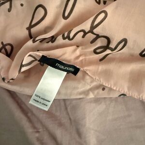 Maurices Pink Script Infinity Scarf